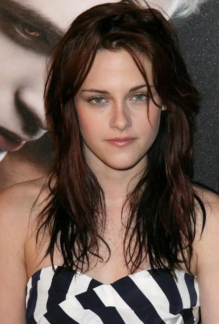 Kristen Stewart Messy Long Wavy Hairstyle