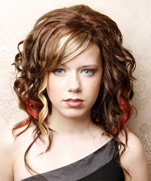 medium layered curly hairstyles