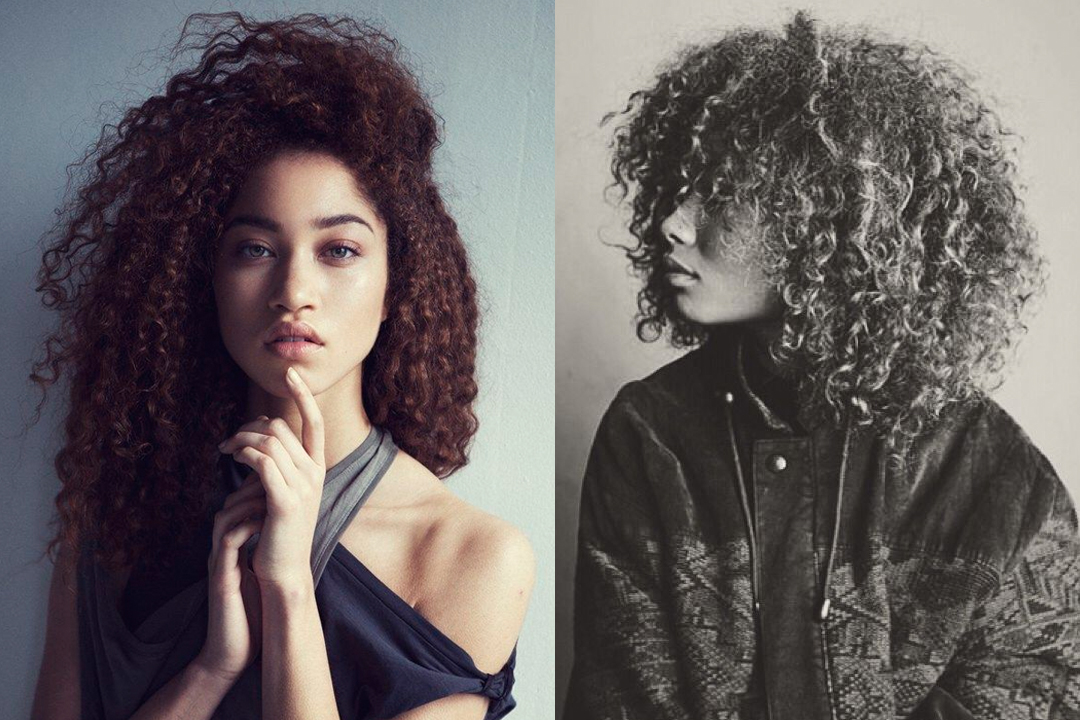 mixed curly hair images