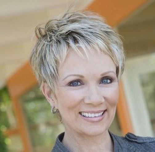 Great pixie haircut for women over 50 with short thick hair