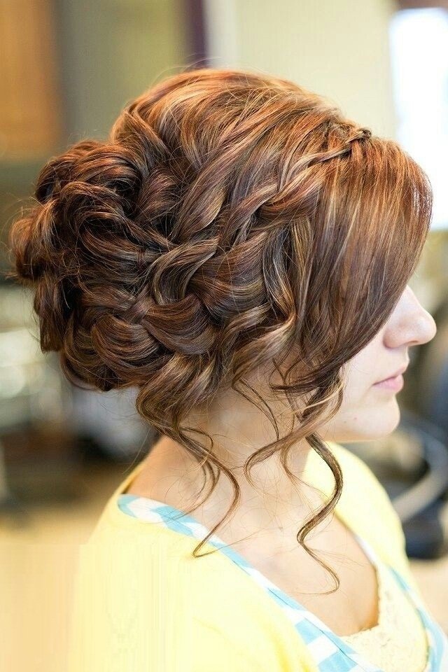 Braided Updo Hairstyle for Bangs