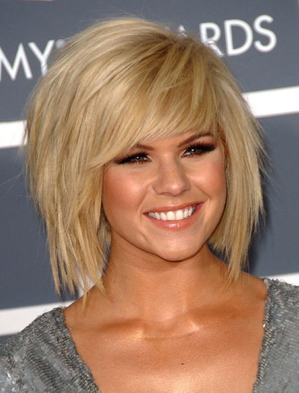 Medium Short Hairstyles Women Bangs