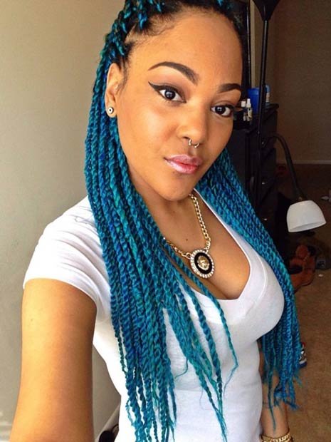 blue black hairstyles