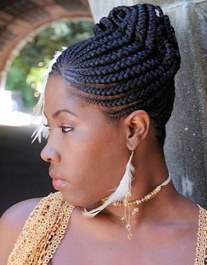 African American Braid Updo Hairstyles